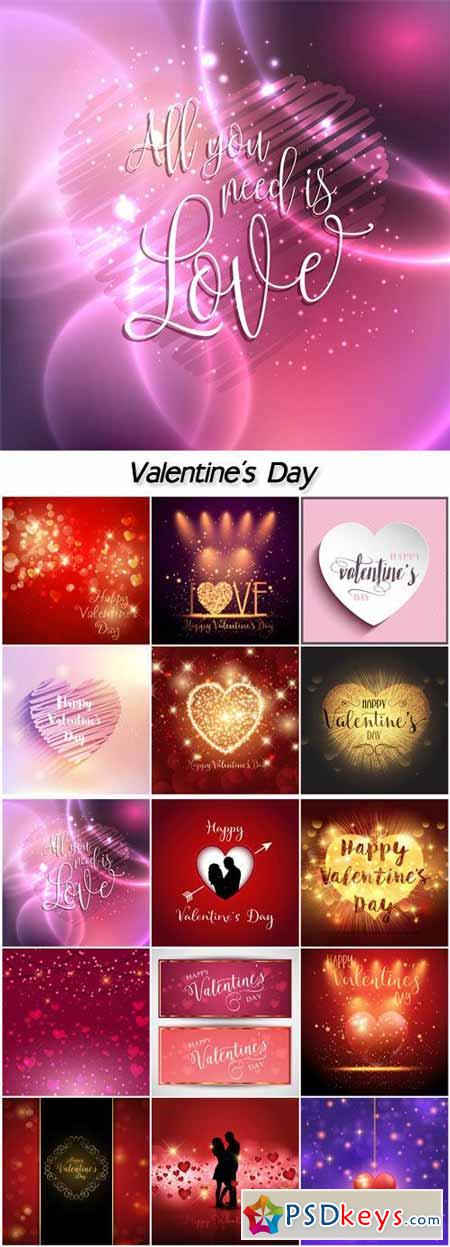 Sparkle heart valentines day background