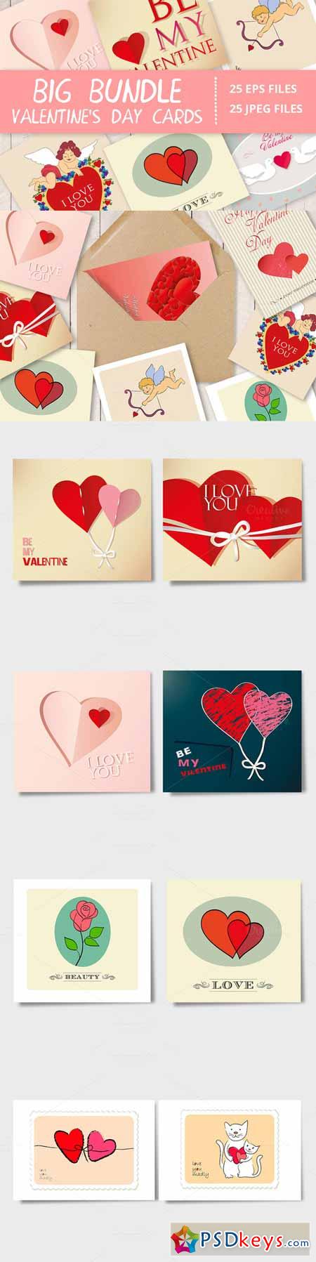 Valentine's Day cute cards bundle 507635