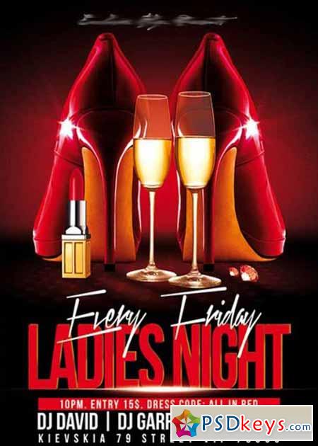 Ladies Night Vol.2 Premium Flyer Template + Facebook Cover