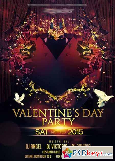 Valentines Day Party Premium Flyer Template