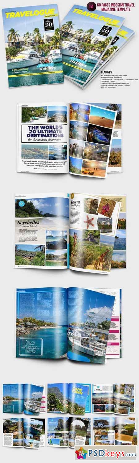 Indesign Travel Magazine Template 497479