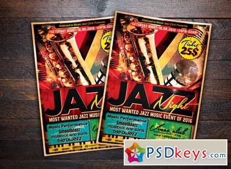 Jazz Night Concert Music Flyer 506921