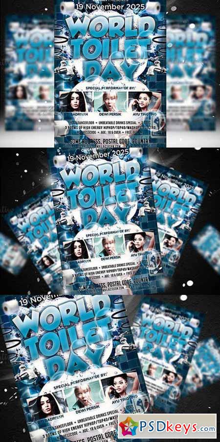 World Toilet Day Flyer Template 414468