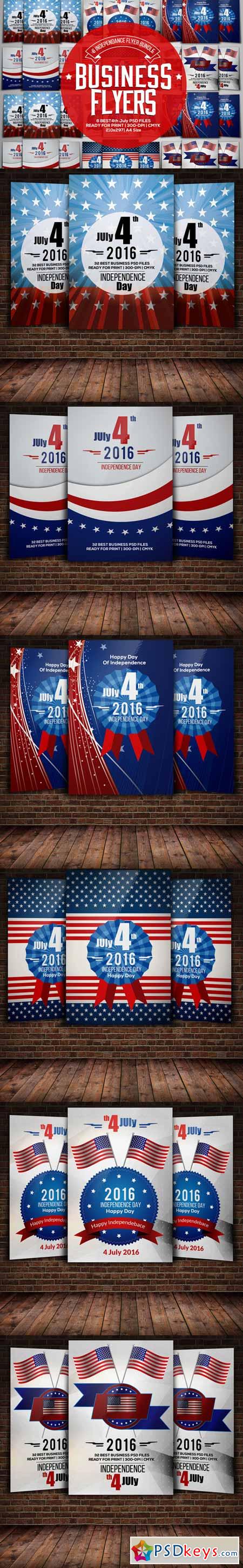 6 4th of July Poster Bundle 509461