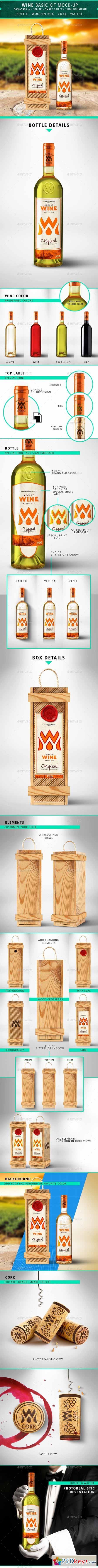 Wine Branding Basic Kit Mock-up 14635526
