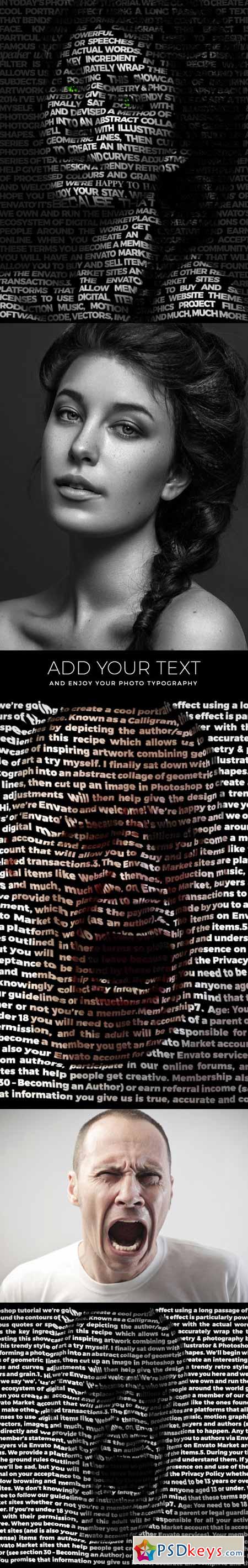 Typography Effect Photoshop Action 14414151