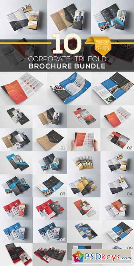 10 Tri Fold Brochure Bundle 513450