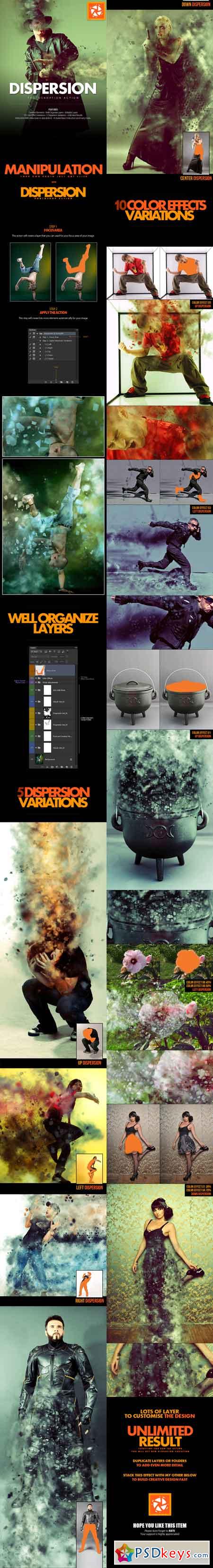 Dispersion Photoshop Action 14375715