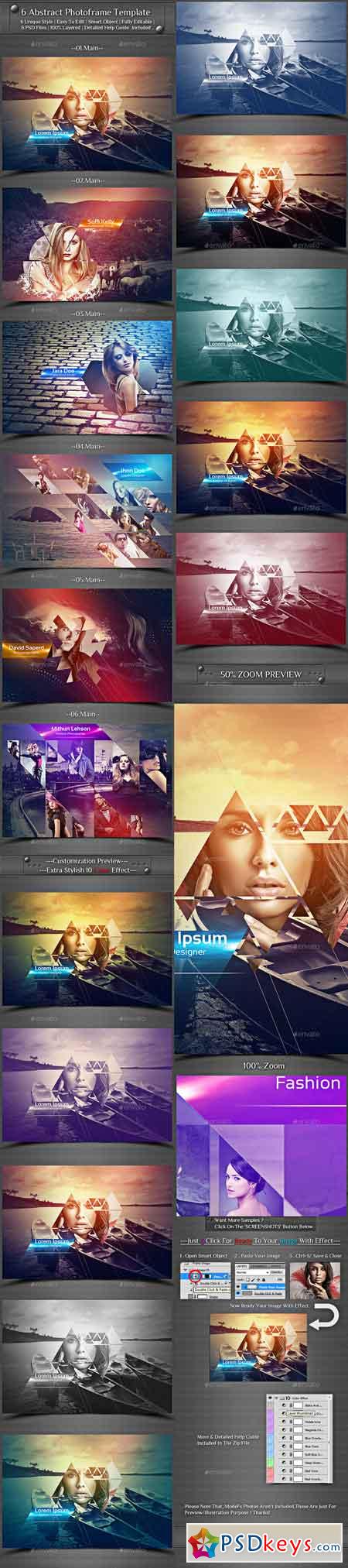 6 Abstract Photoframe Template 14387308