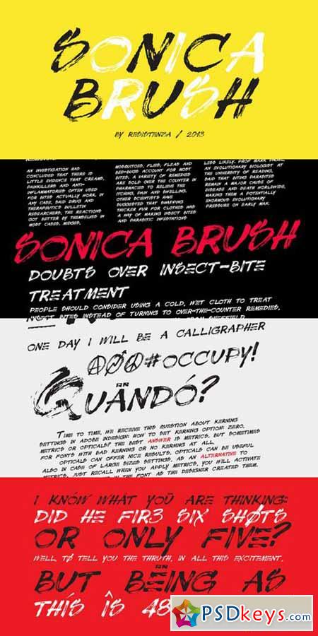 Sonica Brush Font