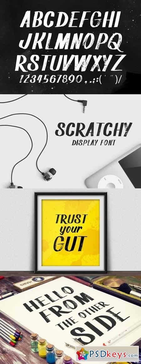 Scratchy Display Font 508608