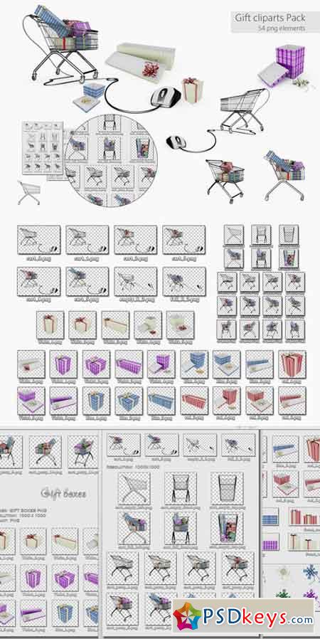 Gift cliparts Pack 4313
