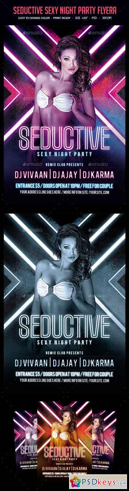 Seductive Sexy Night Party Flyer 12797188
