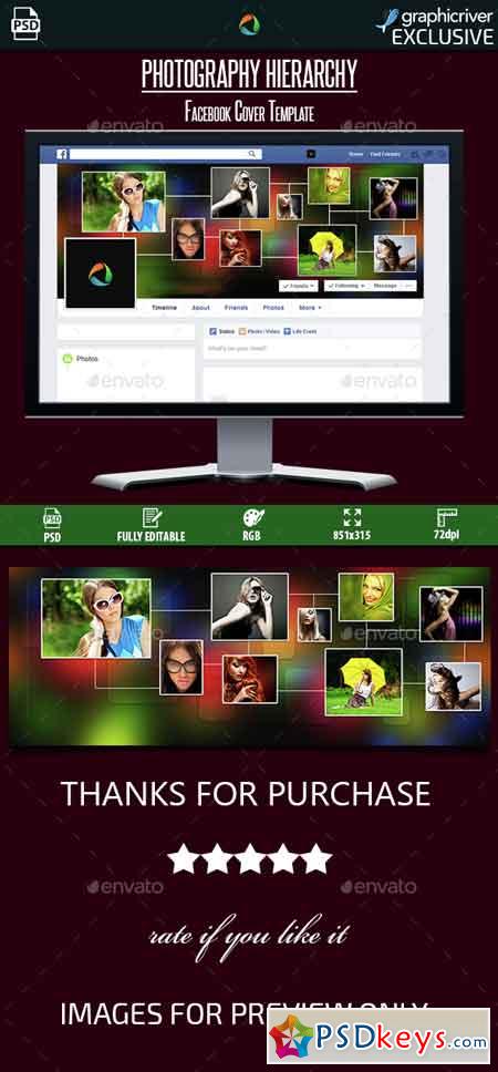 Photography Hierarchy Facebook Cover Template 14743555