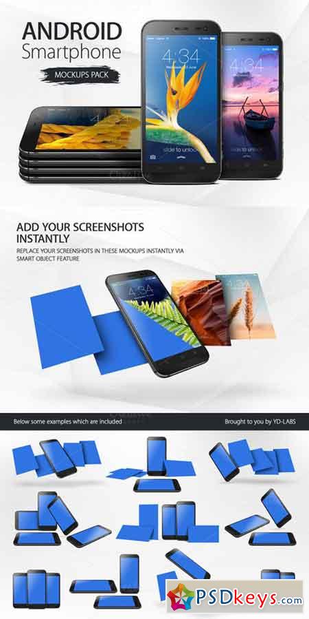 Android Smartphone Mockups Pack 1 519943