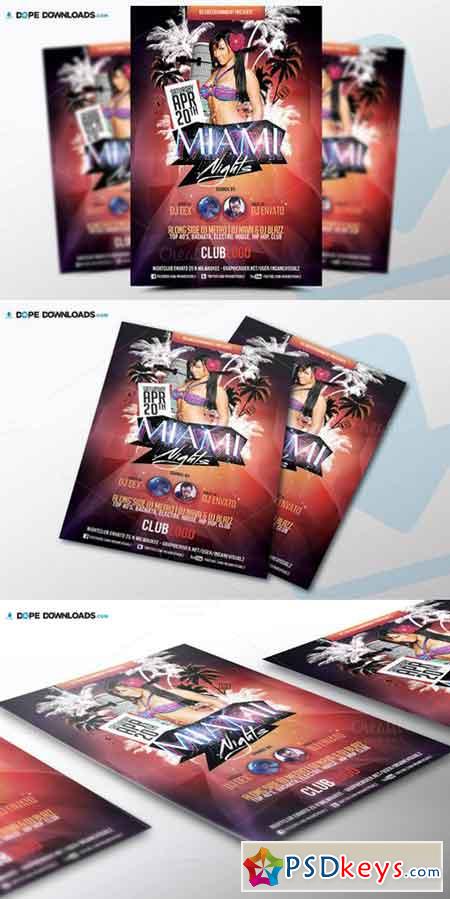 Miami Nights Flyer Template 523639