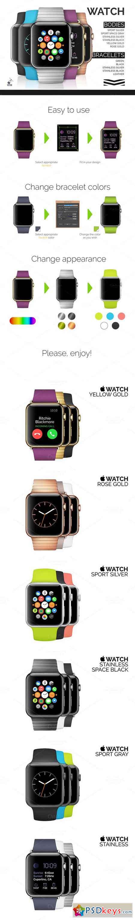 Best vector Apple Watch mockups 516408