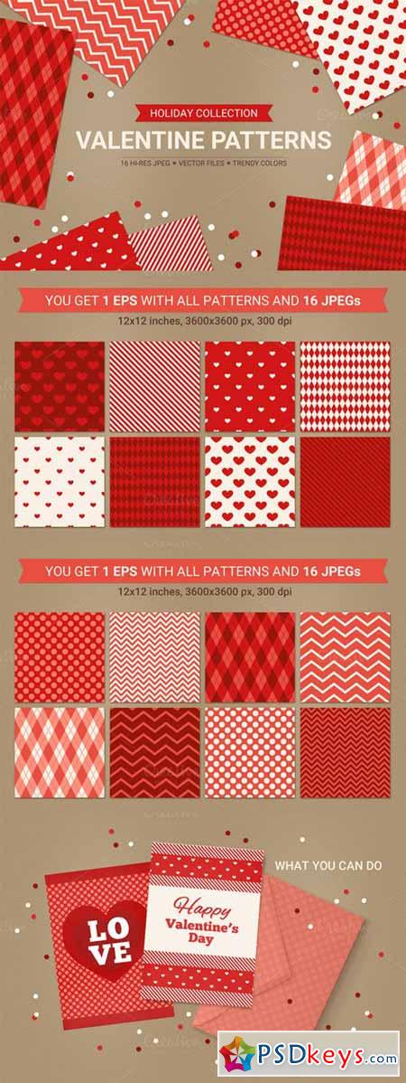 Valentine seamless patterns 144691