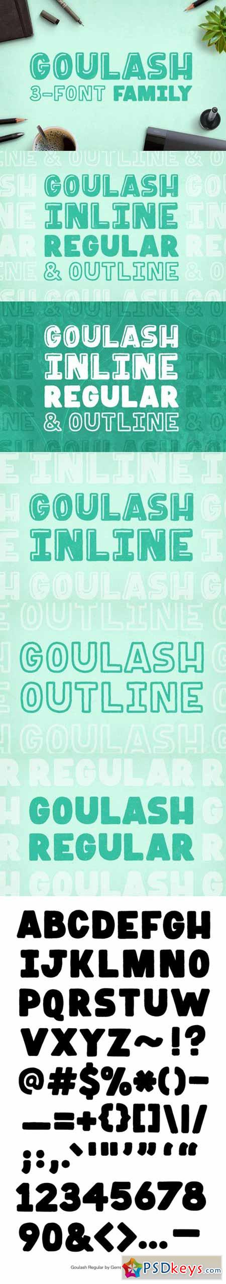 Goulash 3-Font Family 528238