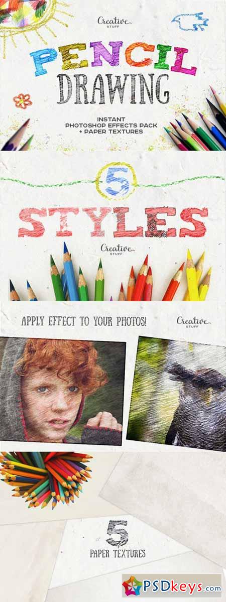 Pencil Drawing Photoshop Effects 531156