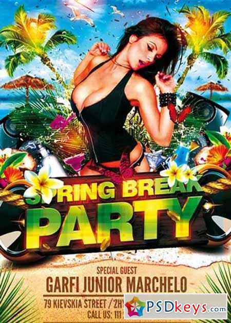 Spring Break Party Premium Flyer Template