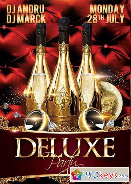 Deluxe Party Premium Flyer Template + Facebook Cover