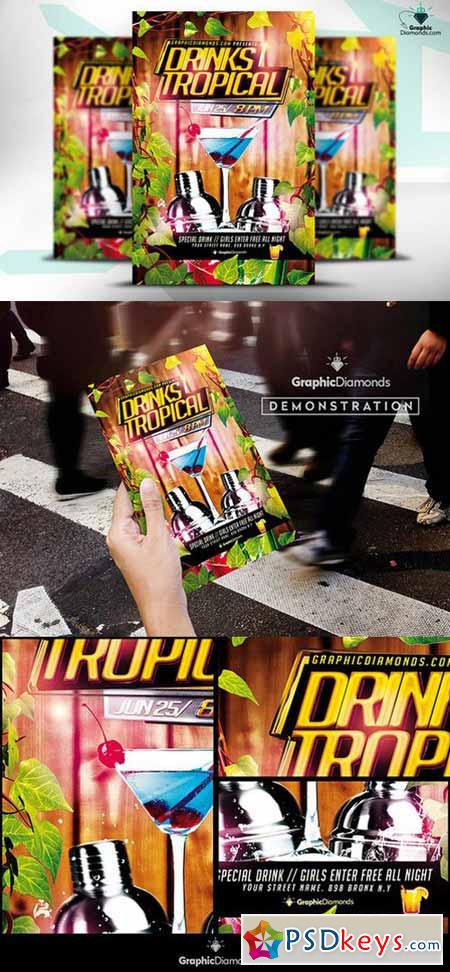 Drink Tropical PSD Flyer 413830