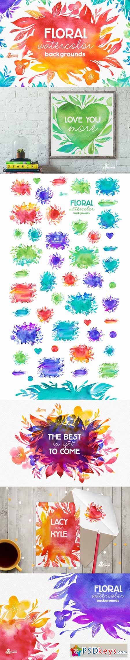 Floral Watercolor Backgrounds 527145