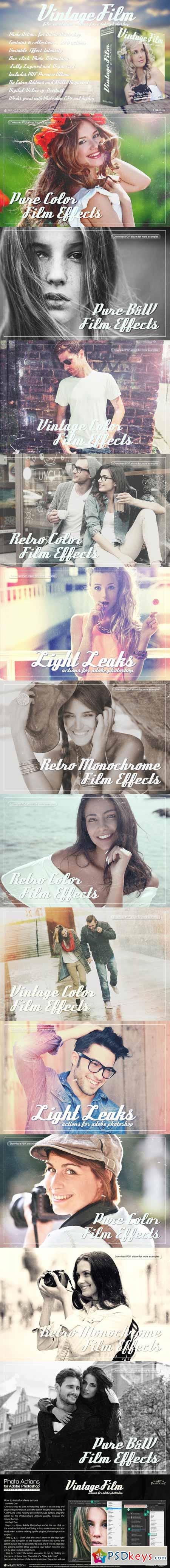Actions for Photoshop Vintage Film 512395