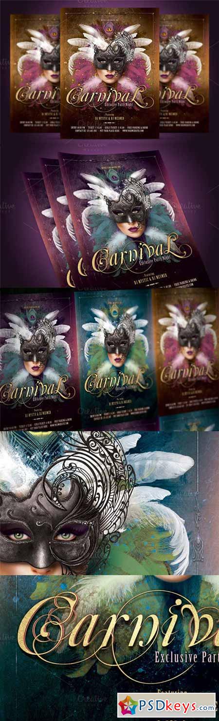 Carnival Mask Party Flyer 481763