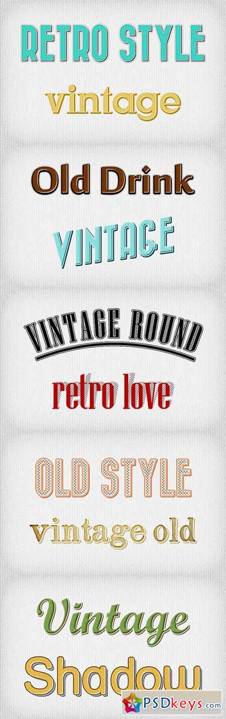 Retro Text Styles 1139