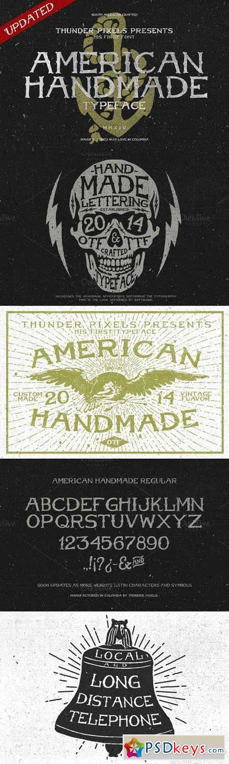American Handmade Typeface 28151
