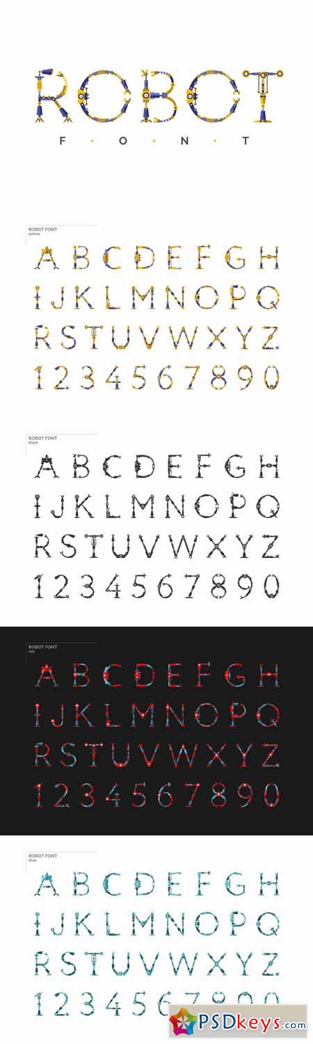 Robot font 527294