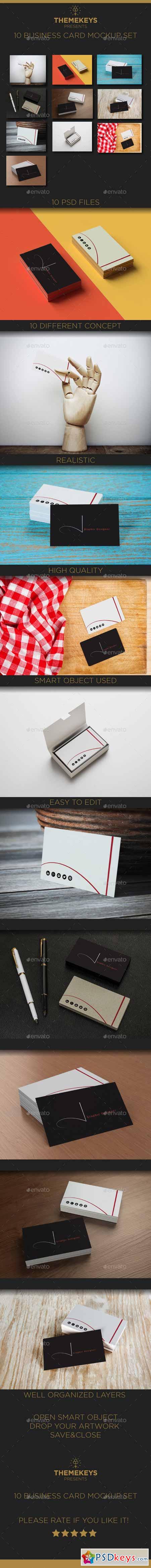 10 Great Business Card Mock-up Pack 14889473