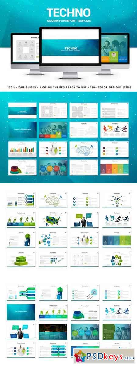 Techno Powerpoint Template 343073