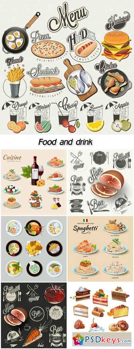 Food and drink, fast food vector