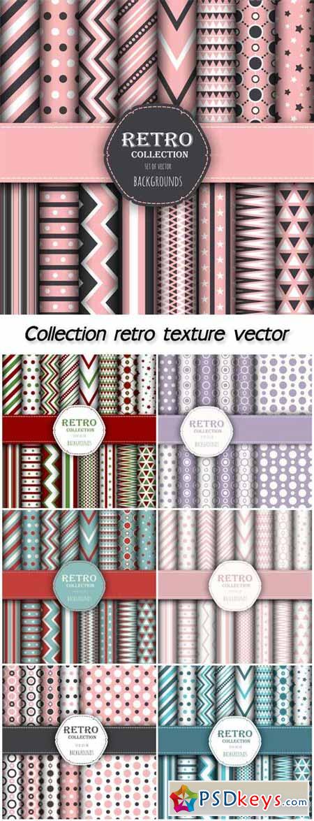 Collection retro texture vector