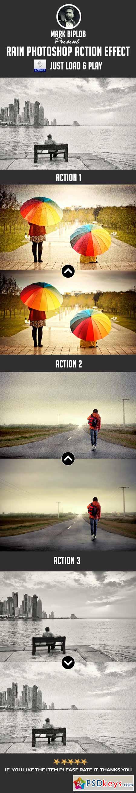 Rain Photoshop Action Effect 12614939