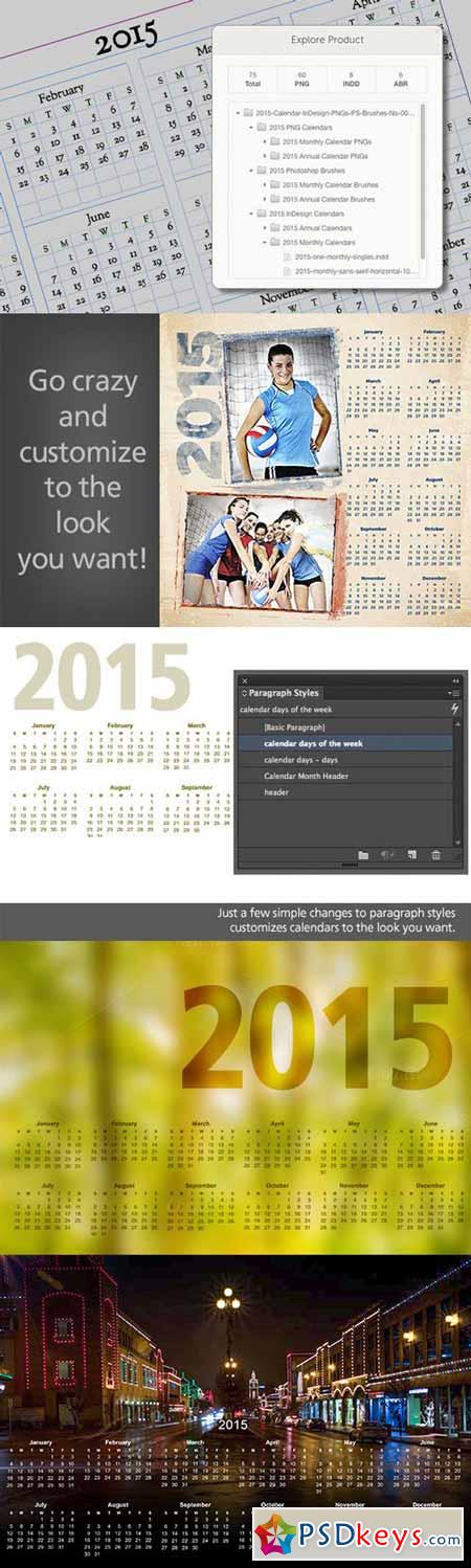 2015 Calendars for Photoshop 12438
