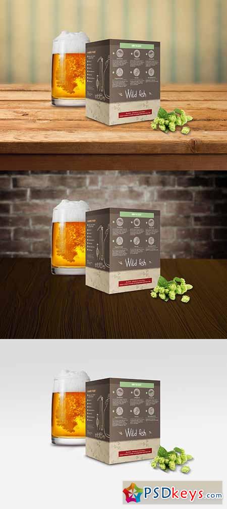 box mock up beer Packaging