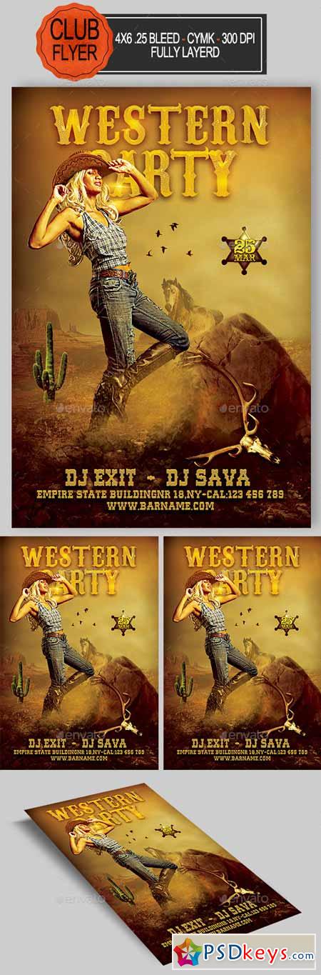 Western Party Flyer 11307877