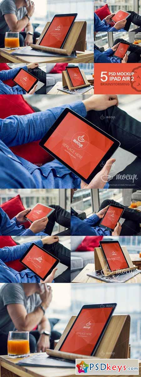 5 PSD Mockup iPad Air Brainstorming 557751