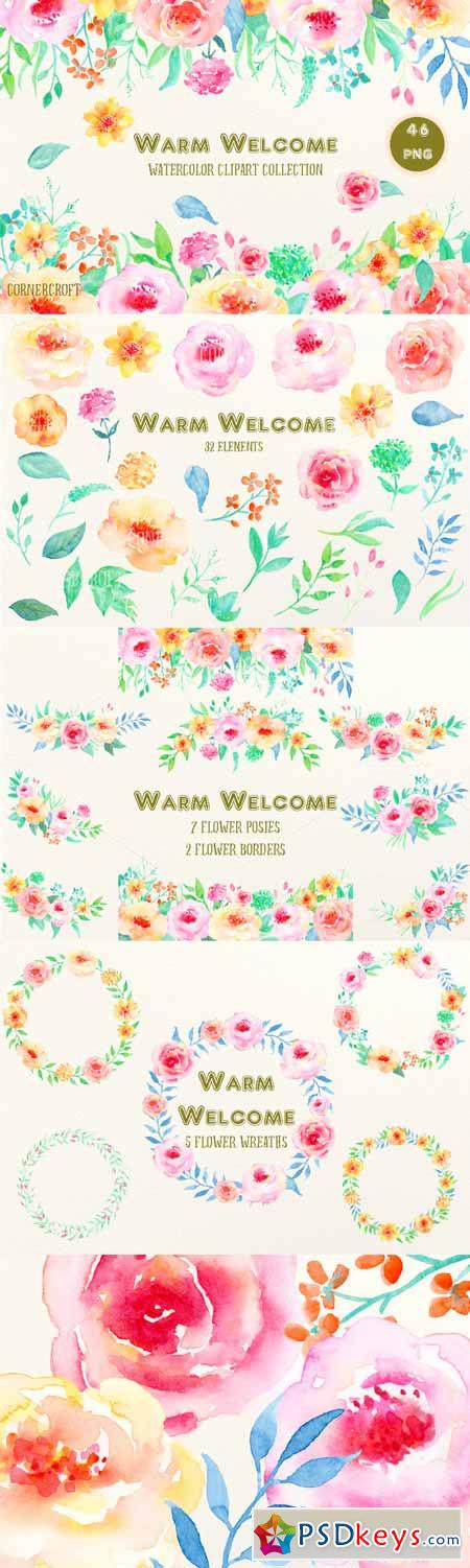Watercolor Clipart Warm Welcome 548447