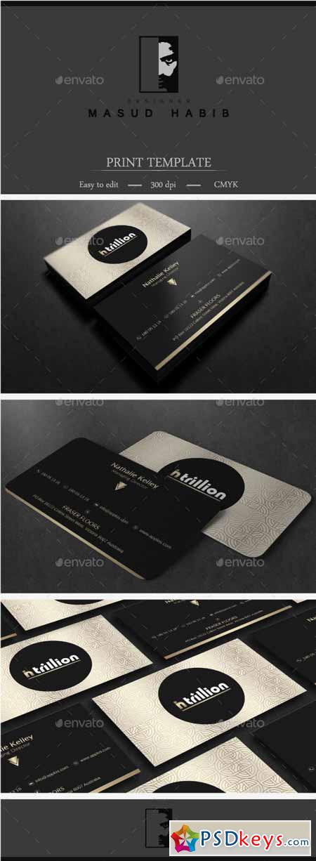 Gold And Black Business Card 15081614