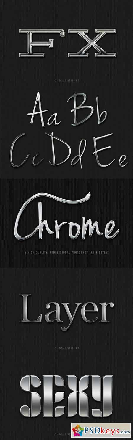 5 Realistic Pro Chrome Layer Styles 1181