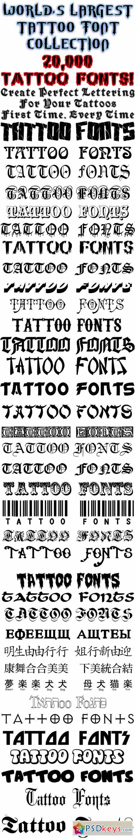 20.000 Tattoo Fonts