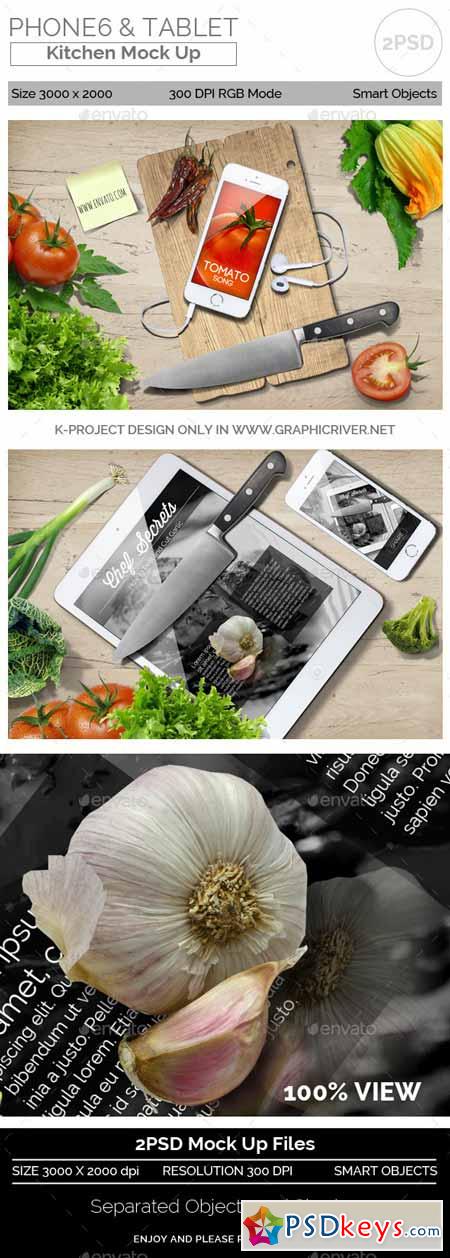 Phone6 and Tablet Kitchen Mock Up 11196139