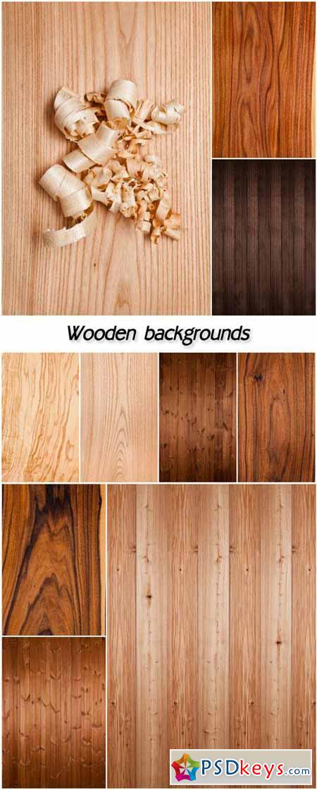 Wooden backgrounds of different textures