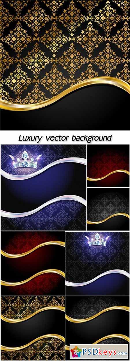 Luxury vector background with golden patterns
