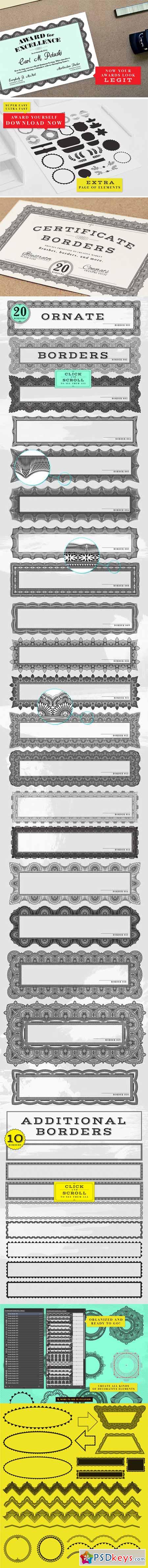 Certificate Style Ornate Brushes 360594